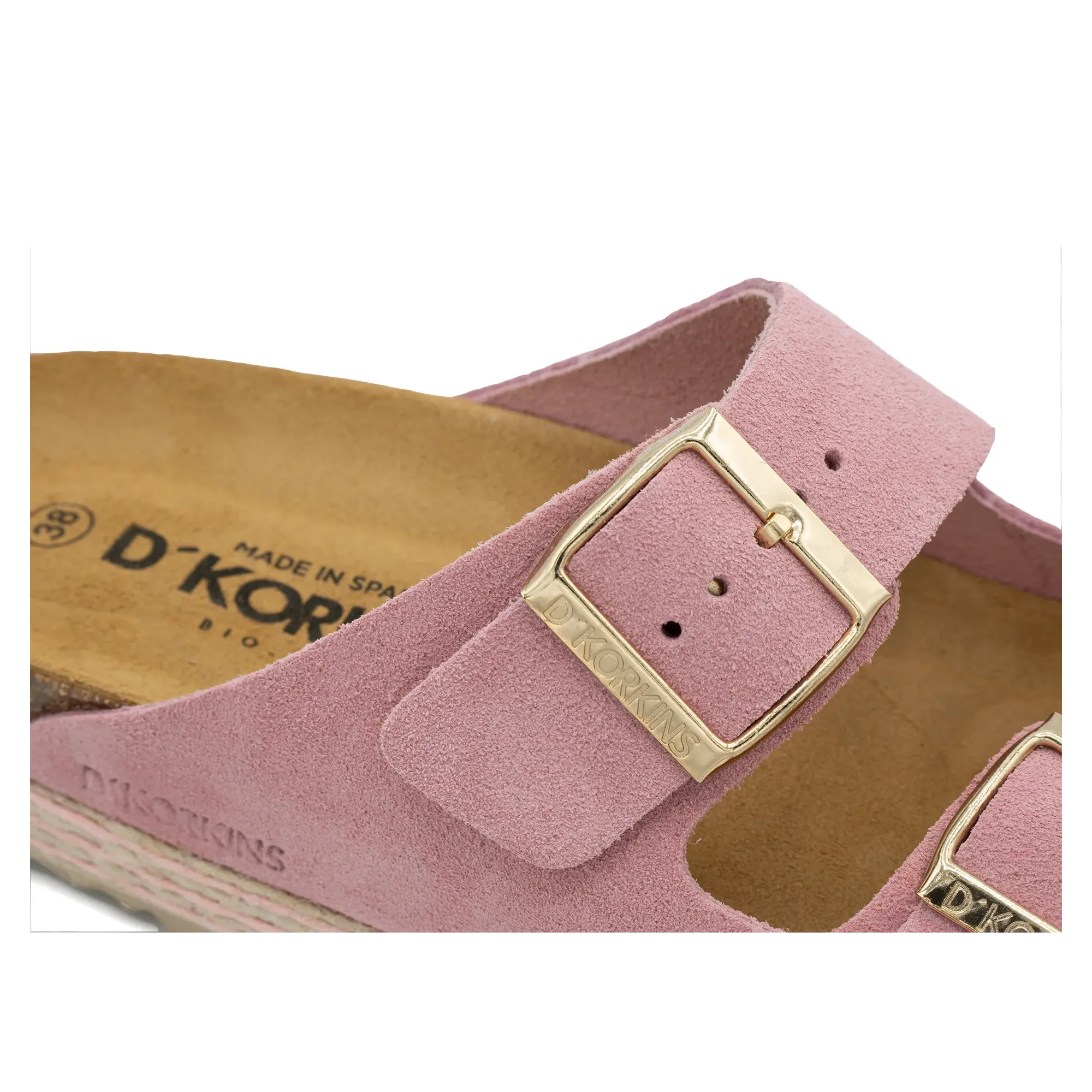 Paris trenza rosa serraje plataforma